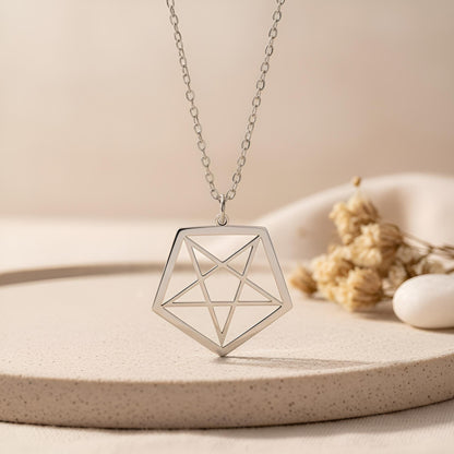 Inverted Pentagram Necklace | 925 Sterling Silver | Gothic Spiritual Symbol | Meaningful Gift
