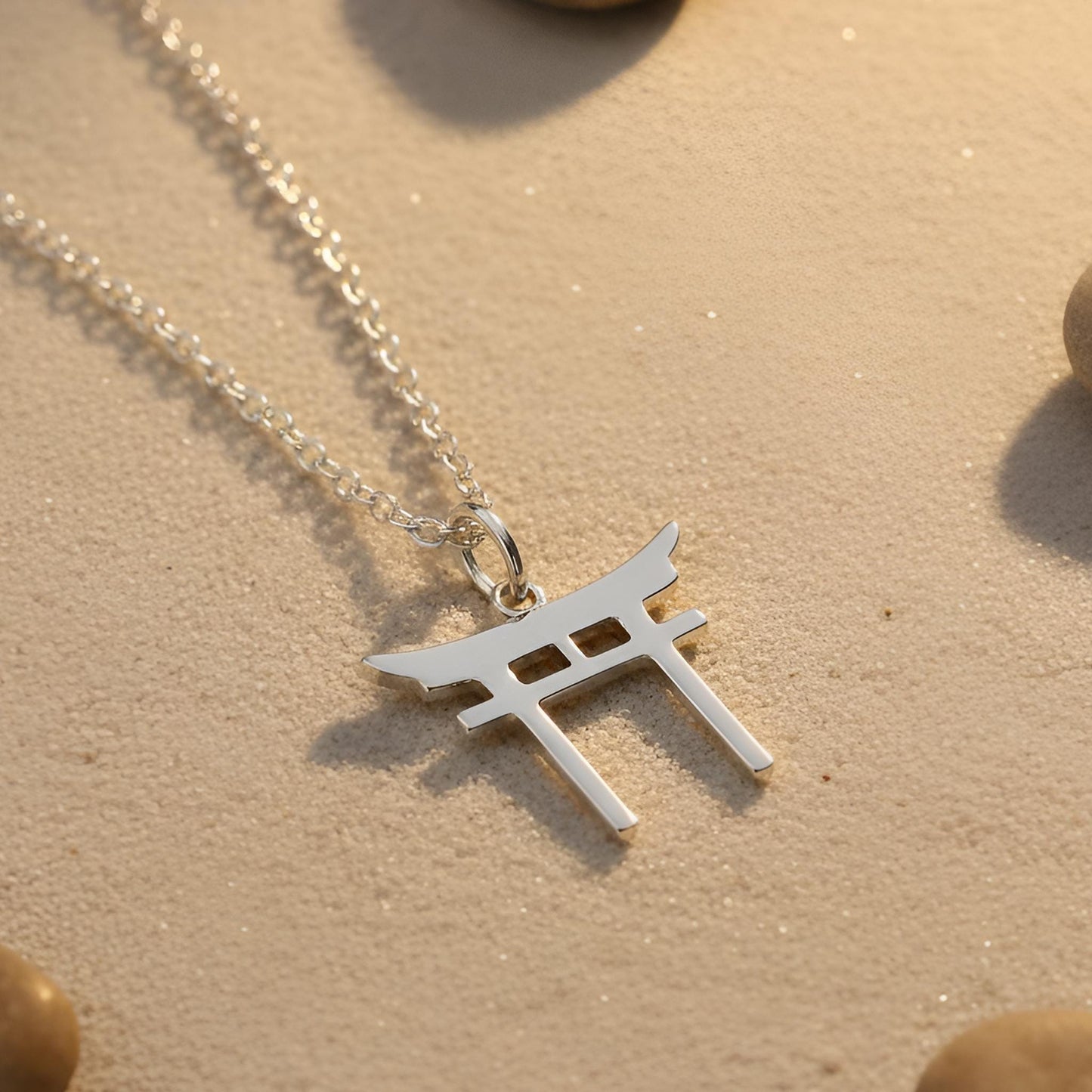 Torii Gate Necklace | Sterling Silver Jewelry | Japanese Shinto Symbol | Meaningful Spiritual Gift
