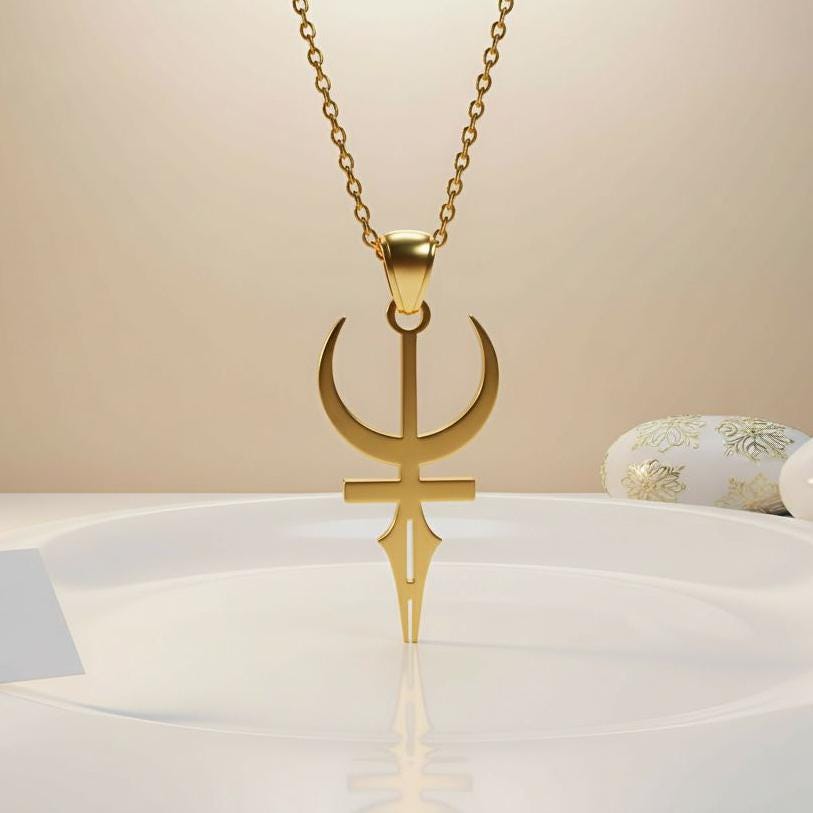 Feminine Energy Necklace | 925 Sterling Silver | Sacred Symbol Spiritual | Meaningful Gift