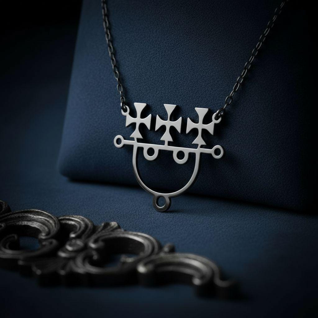 Sitri Seal Sigil Necklace | 925 Sterling Silver | Gothic Occult Talisman | Spiritual Protection Gift