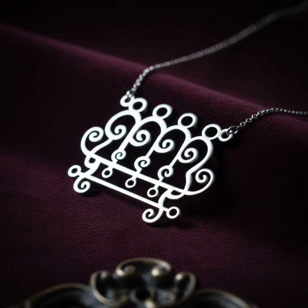 Ars Goetia Paimon Sigil Necklace | 925 Sterling Silver | Gothic Occult Talisman | Spiritual Protection Gift