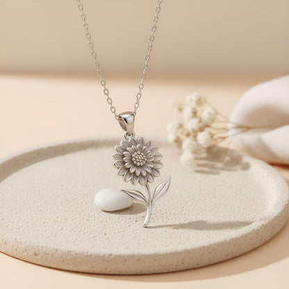Dahlia Flower Necklace | 925 Sterling Silver | Botanical Floral Symbolism | Meaningful Gift
