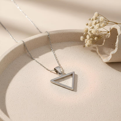 Water Element Necklace | 925 Sterling Silver | Alchemy Symbol Jewelry | Gift of Intuition and Emotional Balance