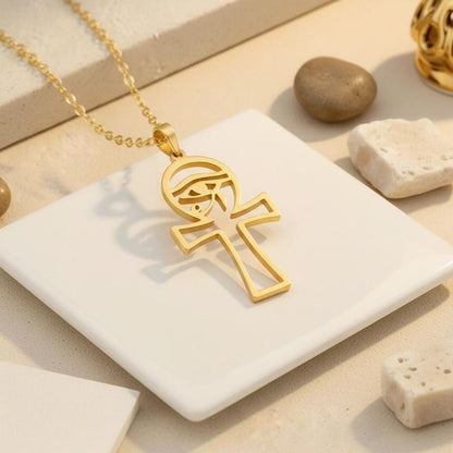 Egyptian Ankh Cross Necklace | Sterling Silver | Ancient Egyptian Symbol | Spiritual Meaning Gift