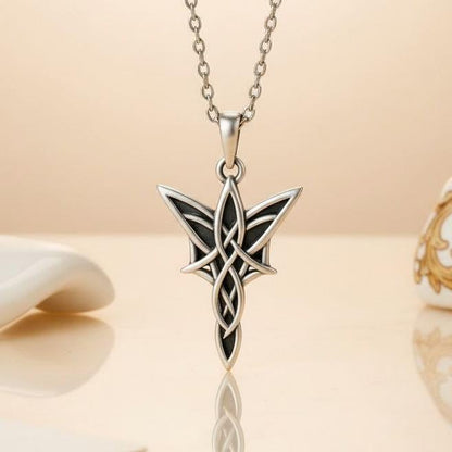 Handmade Elven Star Necklace | 925 Sterling Silver | Fantasy Elvish Symbol | Mythical Gift