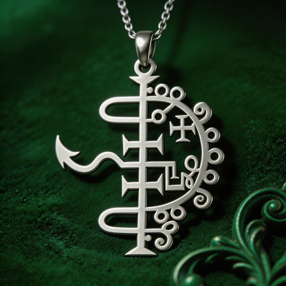 King Asmoday Sigil Pendant Necklace | Sterling Silver Jewelry | Dark Gothic Symbol | Occult Gift Idea