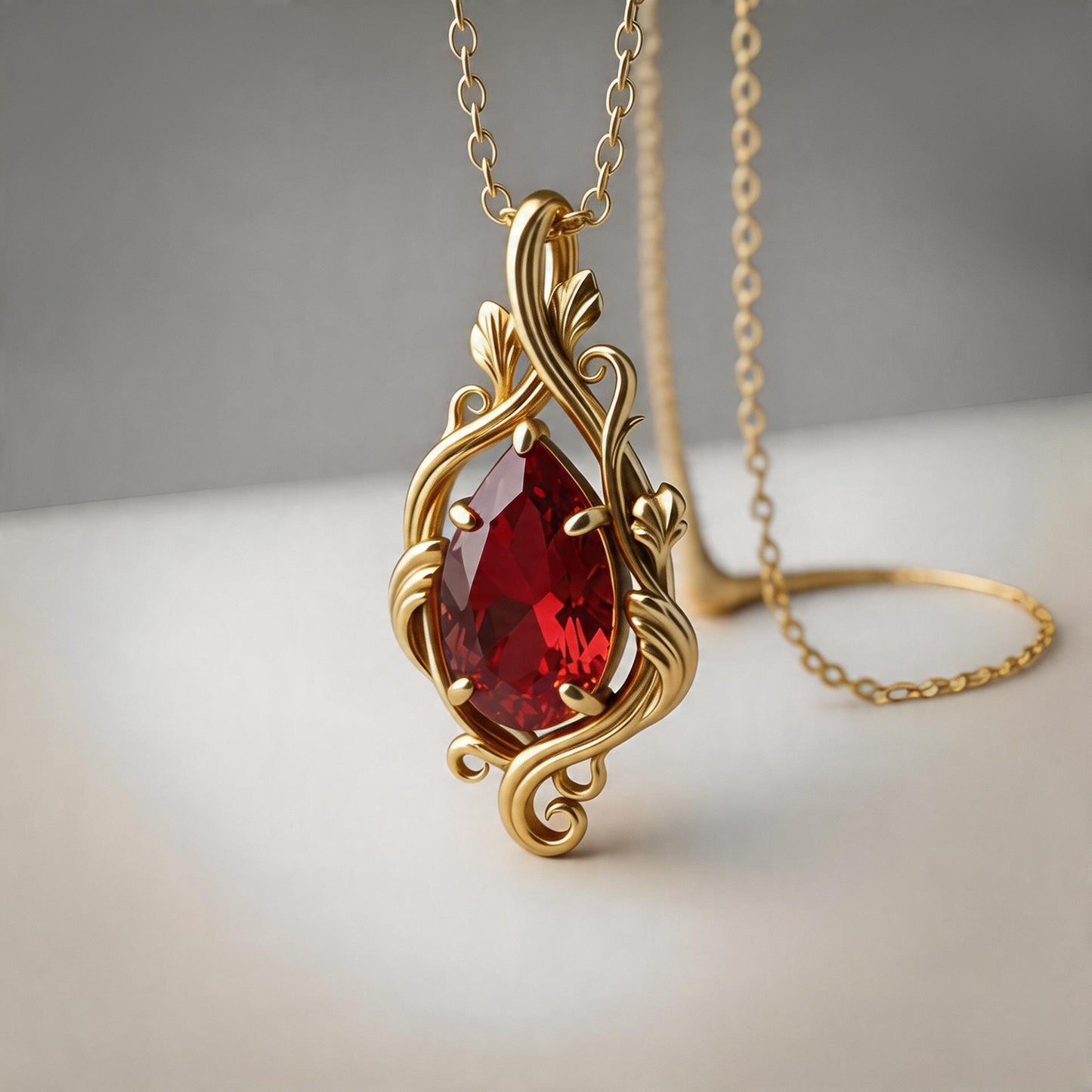 Yellow Topaz Teardrop Necklace | 925 Sterling Silver Pendant | Classic Nature Romantic Jewelry | Gift for Her
