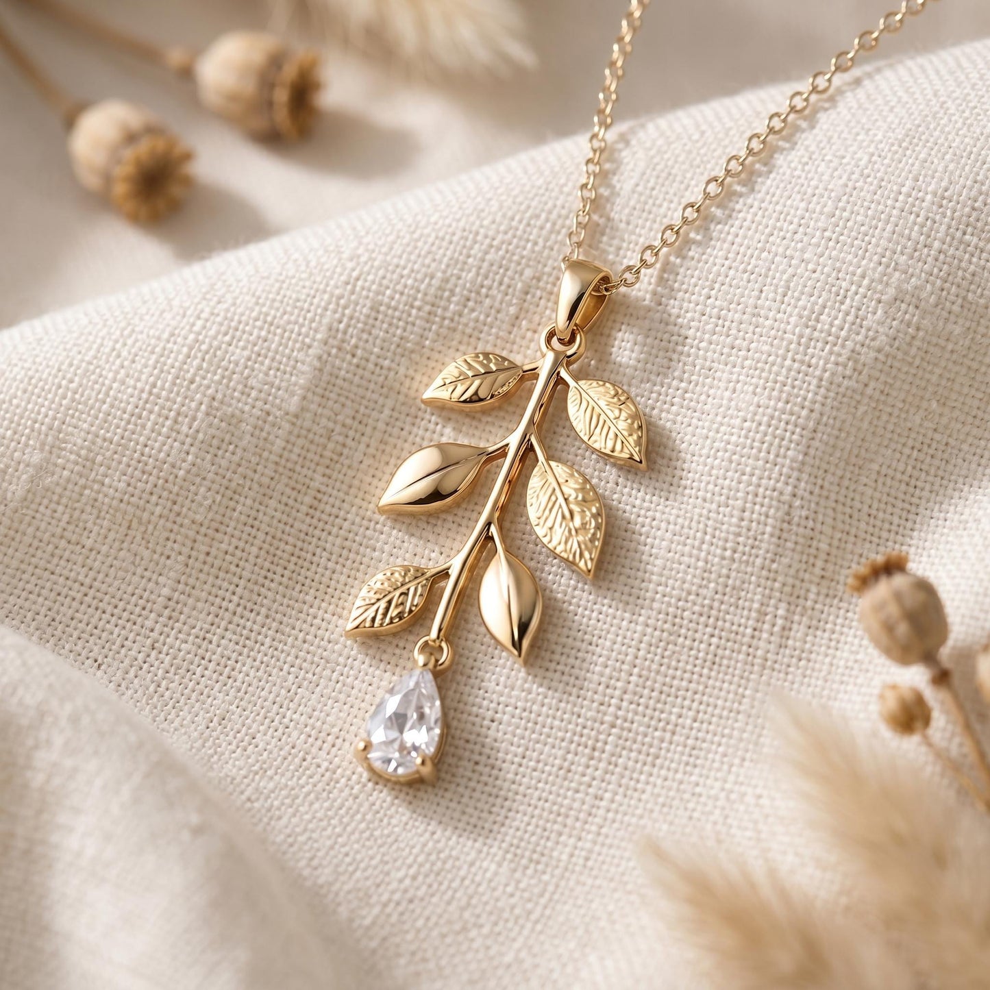 Silver Willow Drop Necklace student graduation gift | 925 Sterling Silver | Nature Inspired Elegance | Milestone Celebration