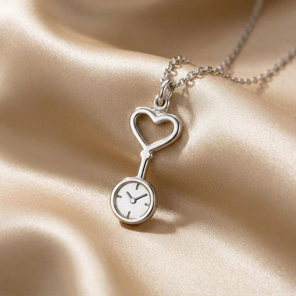 Nurse Watch Necklace | 925 Sterling Silver Jewelry | Care & Compassion Symbol Pendant | Meaningful Gift for Nurses