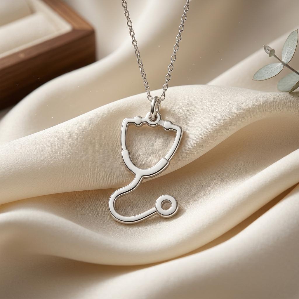 Stethoscope Necklace | 925 Sterling Silver Jewelry | Medical Symbol Pendant | Meaningful Gift for Doctor or Nurse