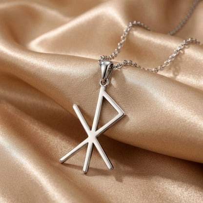 Viking Love Bind Rune Necklace | Unisex Norse Jewelry | Ancient Love Symbol | Anniversary Valentine Gift