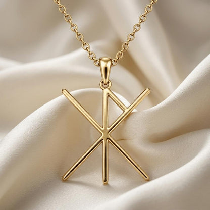 Viking Love and Protection Bind Rune Necklace | 925 Sterling Silver | Norse Mythology Symbol | Love and Protection Gift