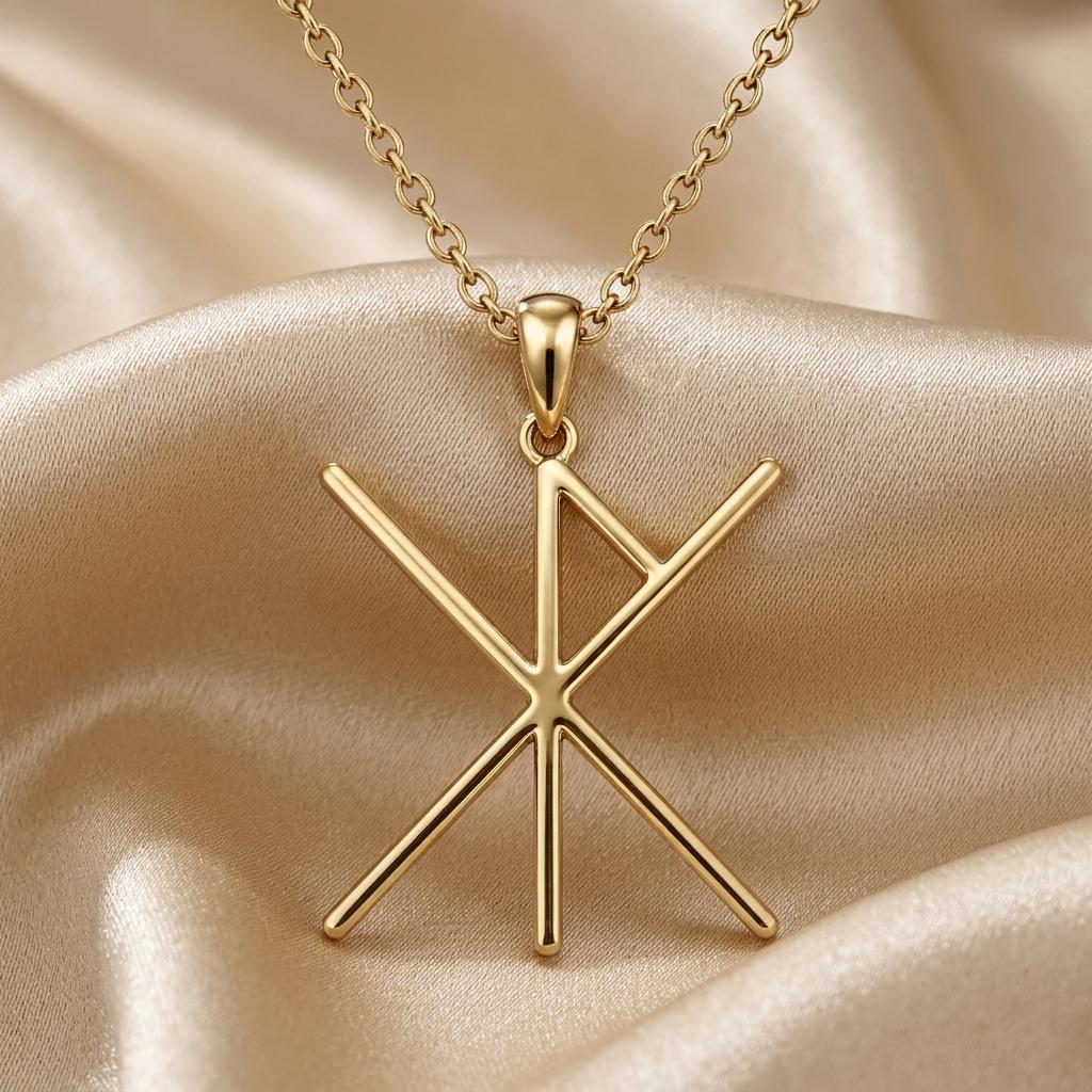 Viking Love and Protection Bind Rune Necklace | 925 Sterling Silver | Norse Mythology Symbol | Love and Protection Gift
