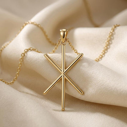 Viking Strength Bind Rune Necklace | 925 Sterling Silver | Norse Mythology Jewelry | Empowerment Gift