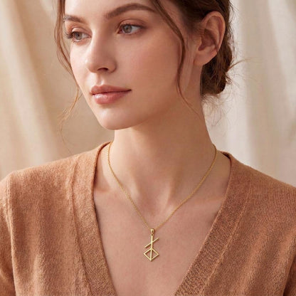 Norse Renewal Symbol Necklace | 925 Sterling Silver | Norse Mythology Theme | Symbol of Rebirth Gift