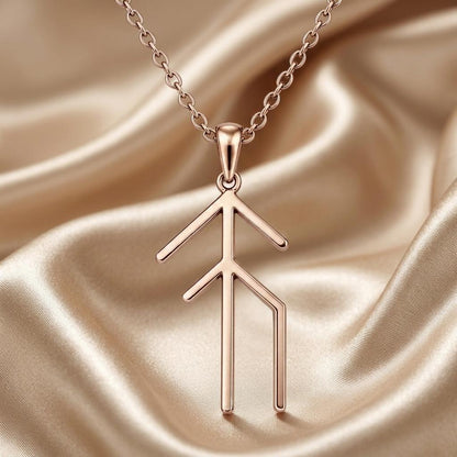 Viking Rune Necklace for Hope and New Beginnings | 925 Sterling Silver Jewelry | Norse Mythology Symbolic | Empowerment & Good Fortune