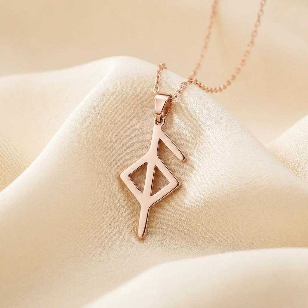 Handmade Health Rune Necklace | 925 Sterling Silver | Viking Nordic Symbol | Meaningful Wellness Gift