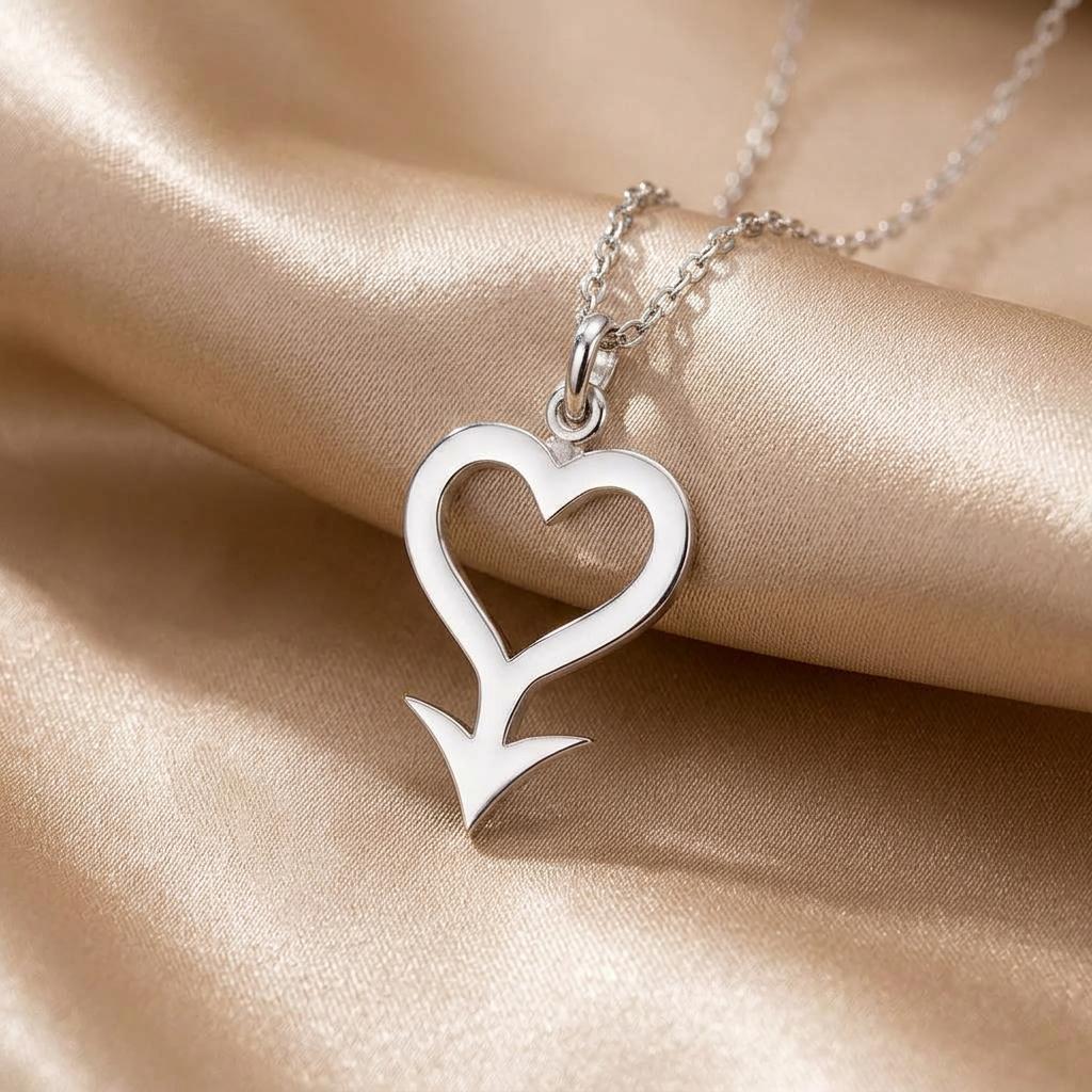 Cupido Symbol Necklace | 925 Sterling Silver | Love & Romance Theme | Thoughtful Love Gift