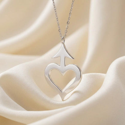 Amor Symbol Necklace | Sterling Silver | Romantic Symbolic Design | Thoughtful Love Gift