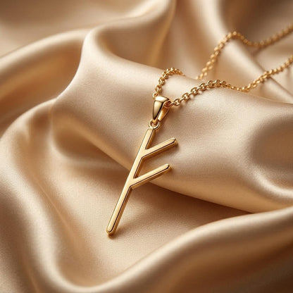 Viking Wealth Rune Necklace | Sterling Silver Jewelry | Norse Prosperity Amulet | Meaningful Prosperity Gift