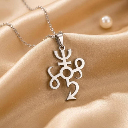 Typhon Astrology Necklace - Sterling Silver, Ancient Greek Design | Mythology Lovers | Esoteric Symbol Jewelry | Meaningful Spiritual Gift