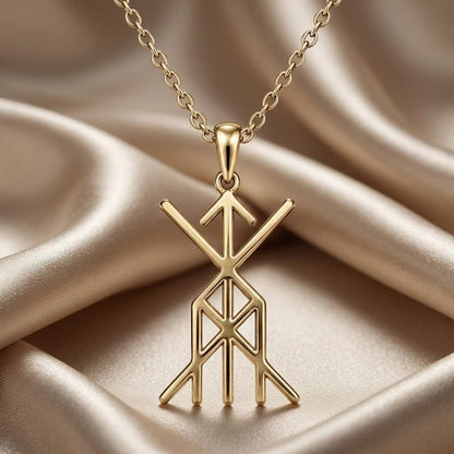 Viking Health and Vitality Bind Rune Necklace | 925 Sterling Silver | Viking Rune Symbolism | Gift for Strength & Health