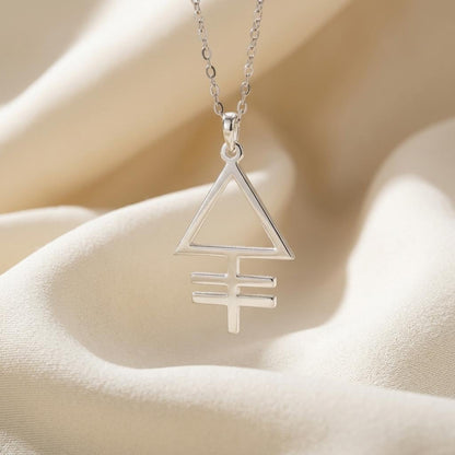 Phosphorus Symbol Necklace | 925 Sterling Silver | Alchemical Symbol Jewelry | Unique Symbolic Gift
