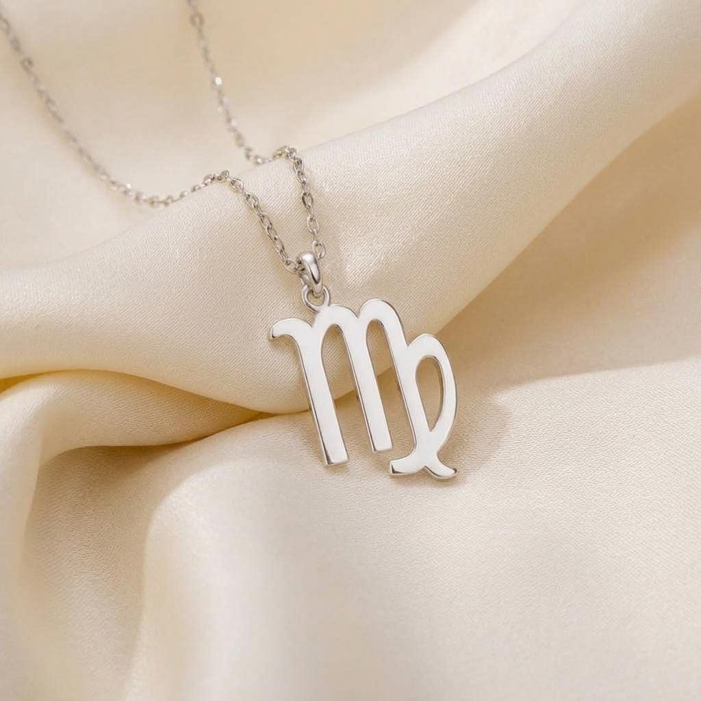 Virgo Necklace: Minimalist Astrology Pendant | 925 Sterling Silver | Zodiac Symbolism | Birthday Gift for Her