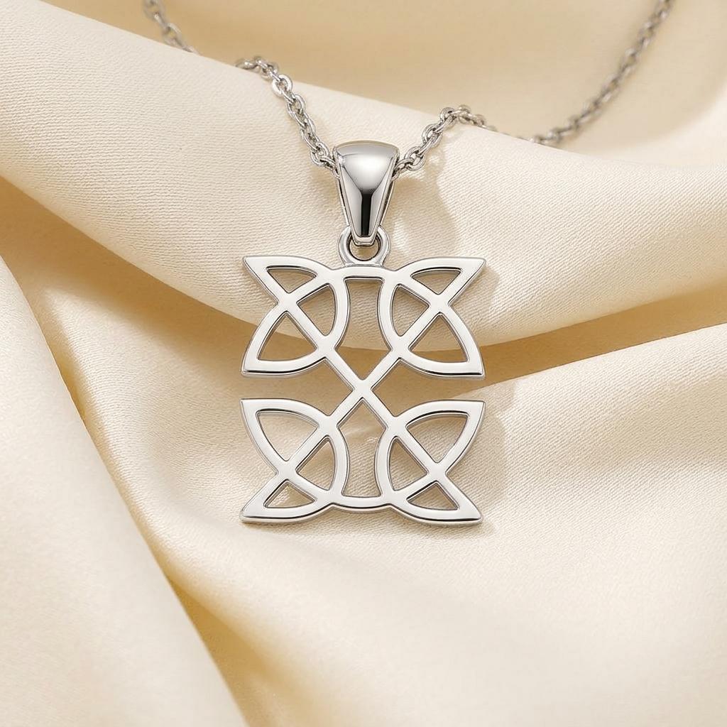 Celtic Knot Necklace, | 925 Sterling Silver for Her | Timeless Celtic Symbolism | Meaningful Gift for Her