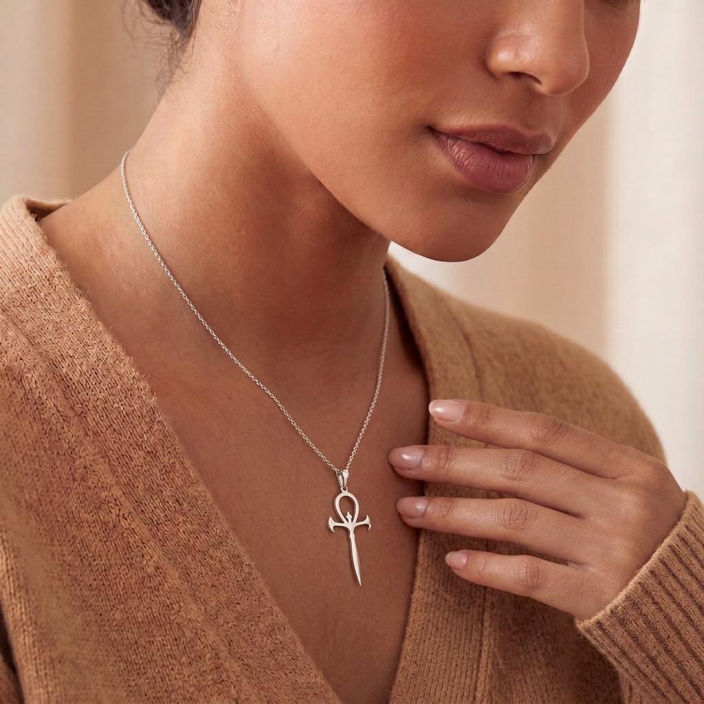 Ankh Necklace | 925 Sterling Silver | Mystical Life Symbol | Meaningful Life Gift
