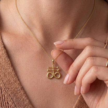 Leviathan Cross Necklace | 925 Sterling Silver | Gothic Alchemy Symbol | Spiritual Gift