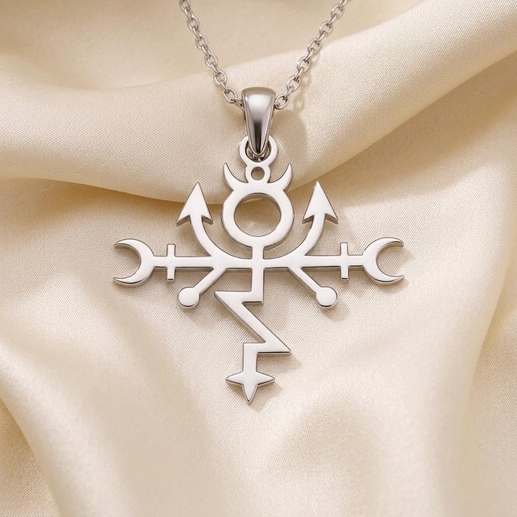 Protection Sigil Talisman Necklace | 925 Sterling Silver | Mystical Symbolic Design | Empowerment & Protection Gift