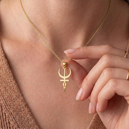 Feminine Energy Necklace | 925 Sterling Silver | Sacred Symbol Spiritual | Meaningful Gift