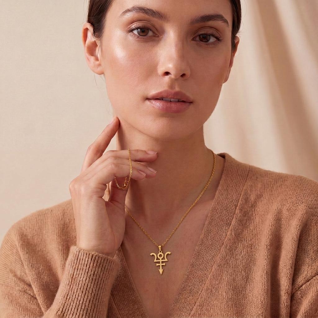 Eris Symbol Necklace | 925 Sterling Silver for Her or Him | Astrological Gothic Style | Meaningful Astrology Gift