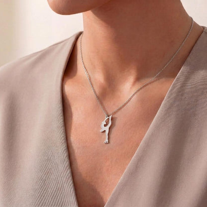 Figure Skater Necklace | 925 Sterling Silver Jewelry | Grace & Balance Pendant | Gift for Dancer or Athlete