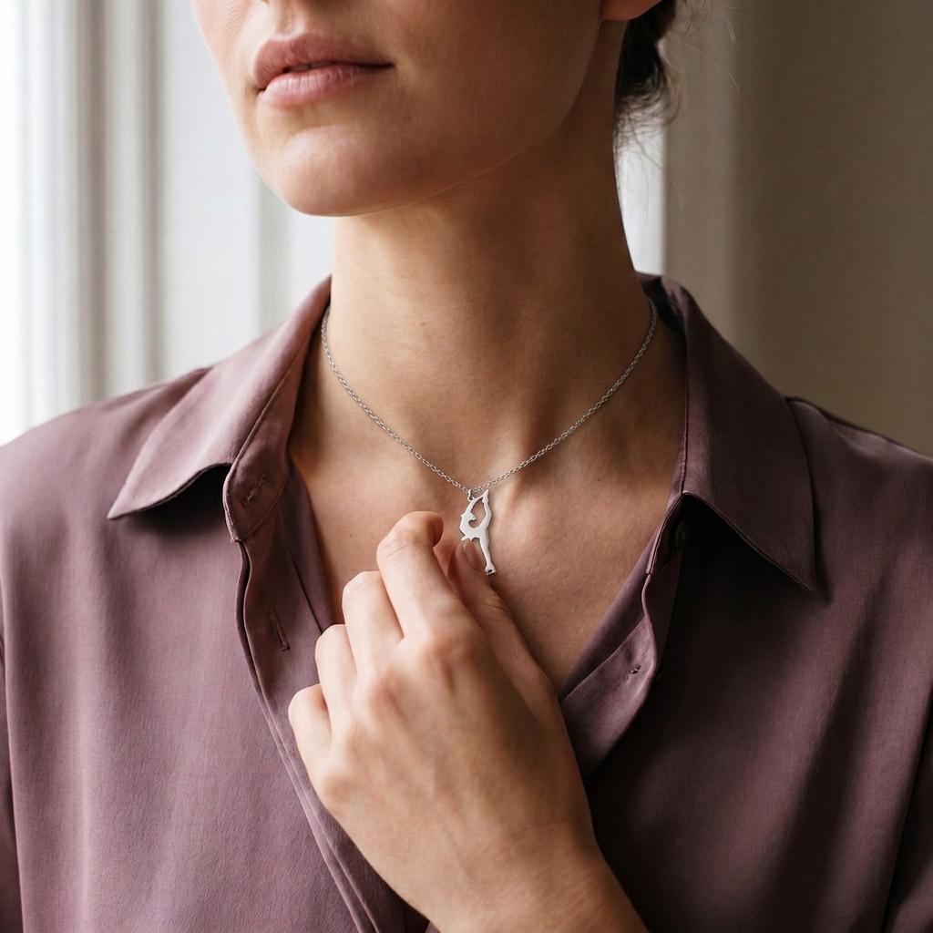 Figure Skater Necklace | 925 Sterling Silver Jewelry | Grace & Balance Pendant | Gift for Dancer or Athlete