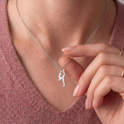 Figure Skater Necklace | 925 Sterling Silver Jewelry | Grace & Balance Pendant | Gift for Dancer or Athlete