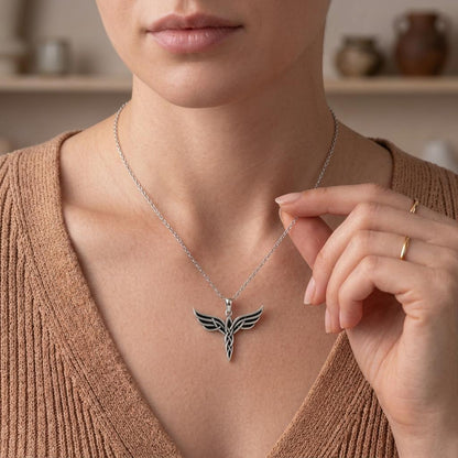 Elven Wing Necklace | 925 Sterling Silver | Fantasy Elf Symbol | Meaningful Gift