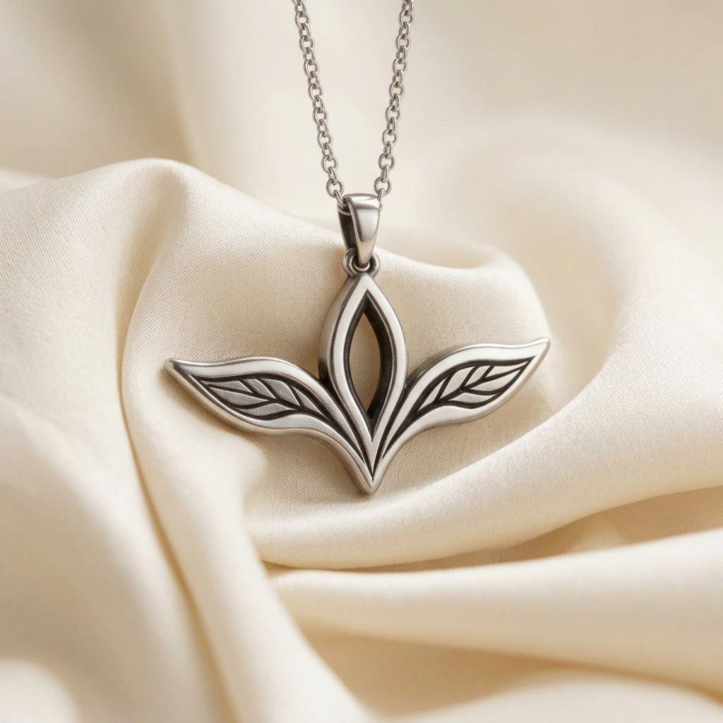 Elven Leaf Necklace | 925 Sterling Silver Jewelry | Fantasy Nature Pendant | Elvish Gift for Her