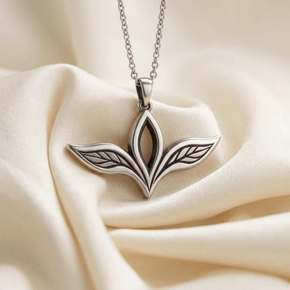 Elven Leaf Necklace | 925 Sterling Silver Jewelry | Fantasy Nature Pendant | Elvish Gift for Her