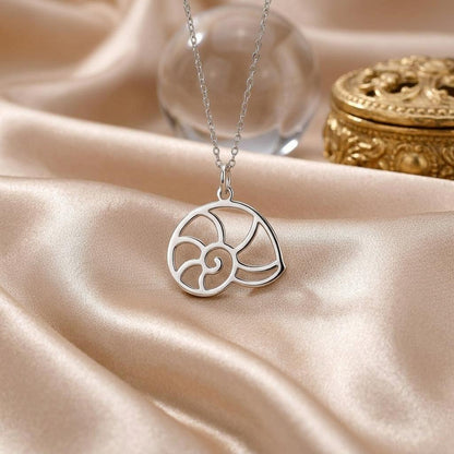 Nautilus Shell Necklace | 925 Sterling Silver Jewelry | Ocean Spiral Symbol | Meaningful Gift for Her