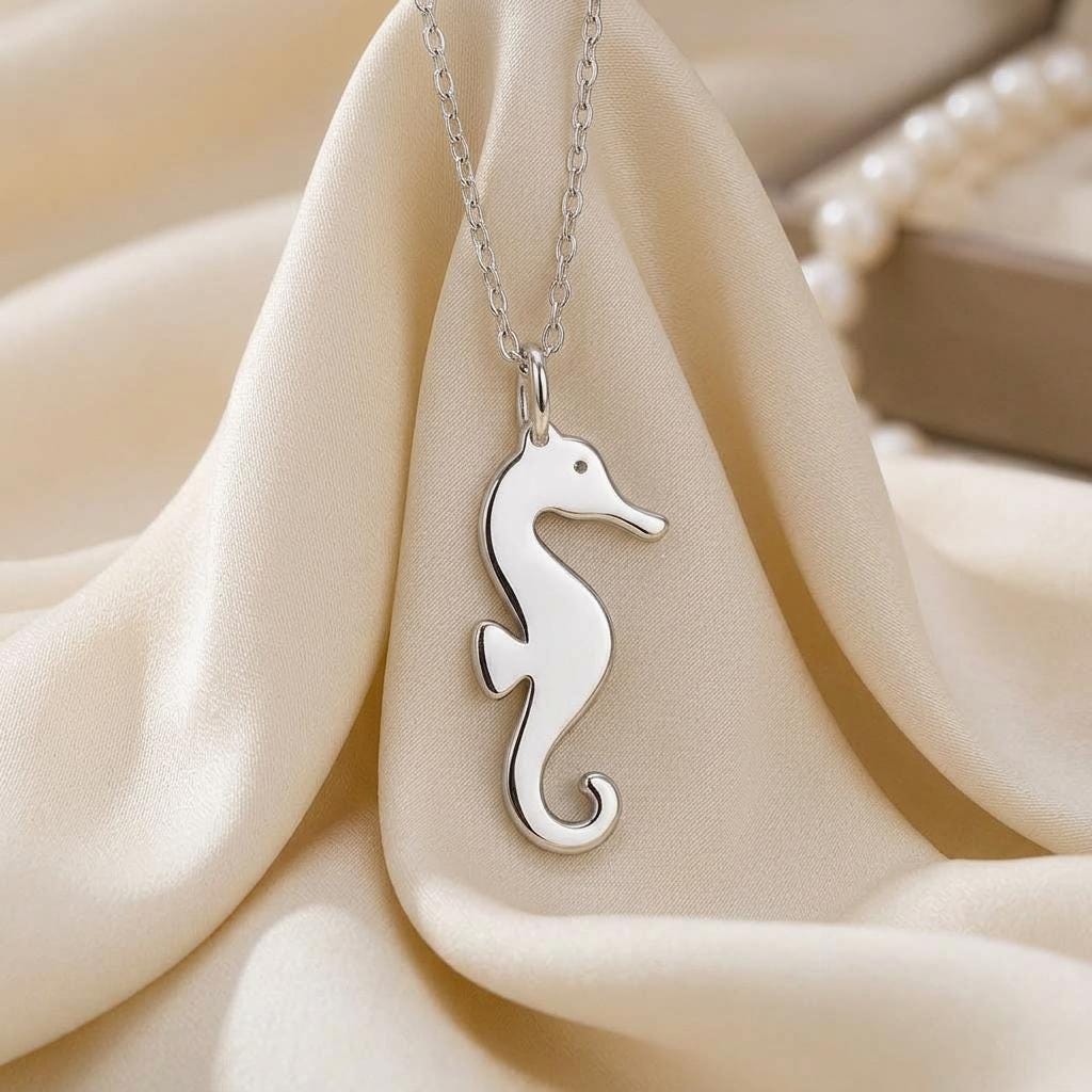 Seahorse Necklace | 925 Sterling Silver | Ocean Spirit Jewelry | Meaningful Gift for Ocean Lovers