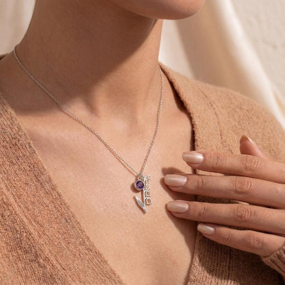 May Birth Flower Necklace | 925 Sterling Silver Women | Floral Birthstone Style | May Birthday Gift