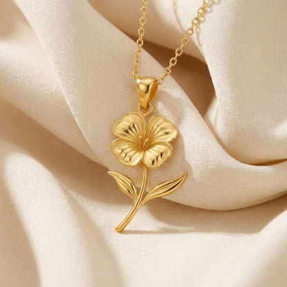 Nasturtium Flower Pendant Necklace | 925 Sterling Silver Women | Botanical Symbol Jewelry | Courage and Passion Gift