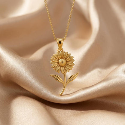 Gaillardia Flower Pendant Necklace | 925 Sterling Silver for Women | Nature Inspired Floral Design |Meaningful Birthday and Anniversary Gift