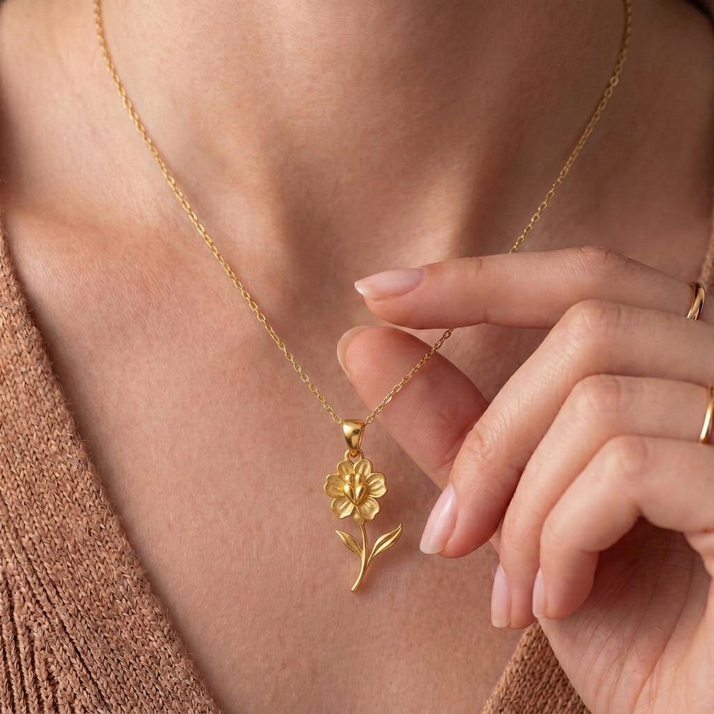 Snapdragon Flower Necklace | 925 Sterling Silver | Botanical Floral Symbolism | Meaningful Floral Gift