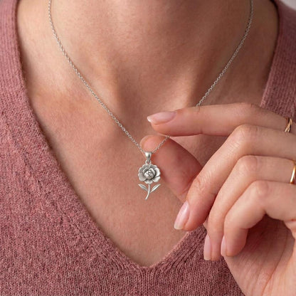 Begonia Flower Necklace | 925 Sterling Silver | Botanical Floral Elegance | Meaningful Nature Inspired Gift
