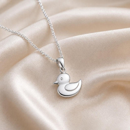 Duck Pendant Necklace | 925 Sterling Silver | Whimsical Animal Theme | Charming Keepsake Gift