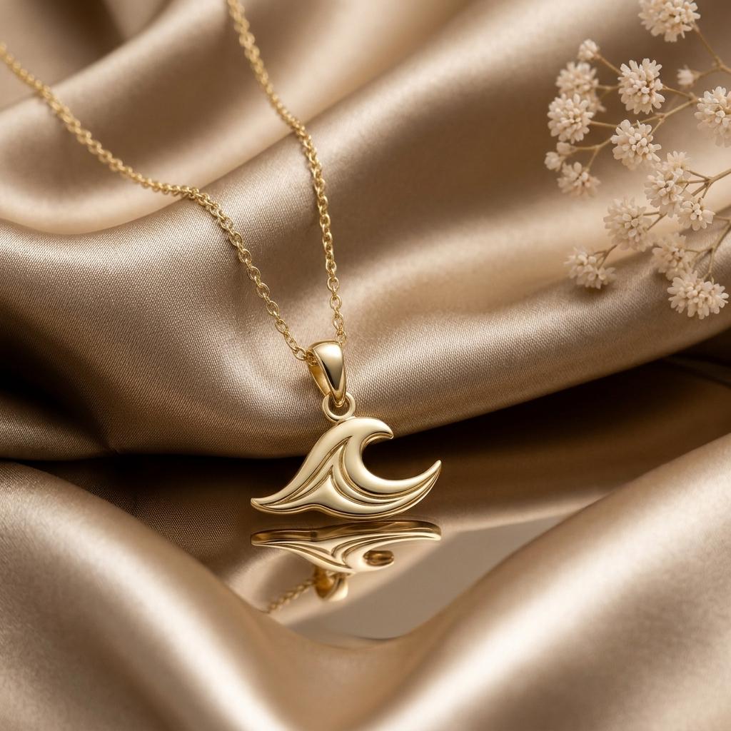 Sea Wave Necklace | 925 Sterling Silver | Oceanic Charm | Meaningful Keepsake