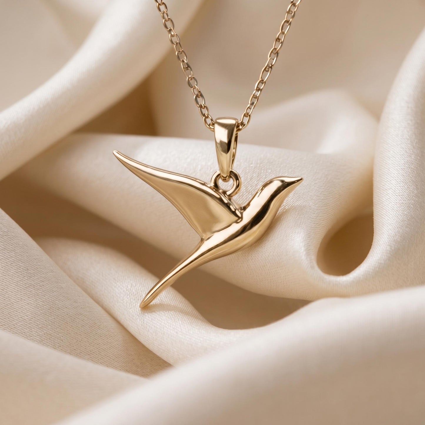 Swallow Pendant Necklace | 925 Sterling Silver | Nature Inspired Jewelry | Symbol of Freedom Gift